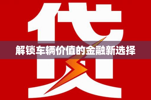 宣恩解锁车辆价值的金融新选择